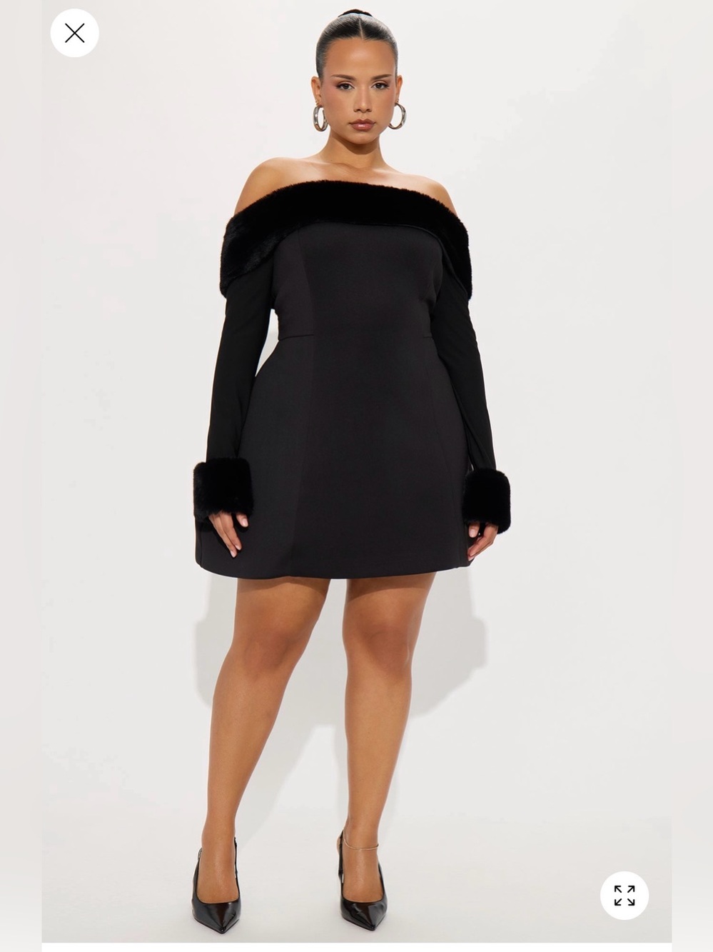 Fur Scuba dress
